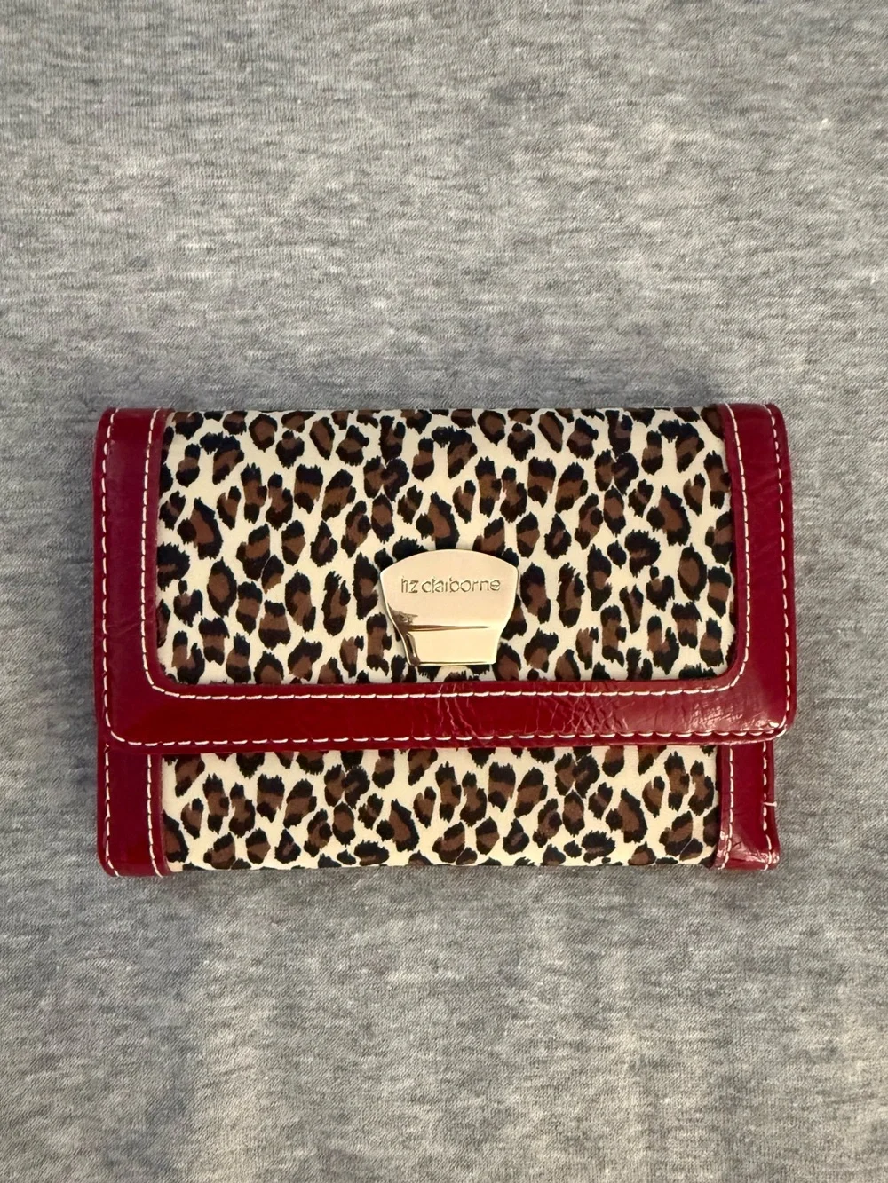 Liz Claiborne Wallet - 5.75” L x 4.25” W, Leopard Print